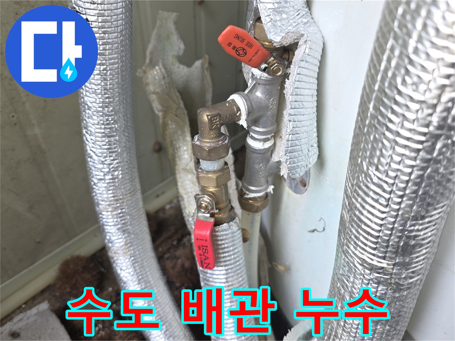 이천시-모가면-주택의-수도-배관에서-발생한-누수-원인을-정확하게-파악하고-신속하게-해결하기-위해-점검하는-사진입니다.