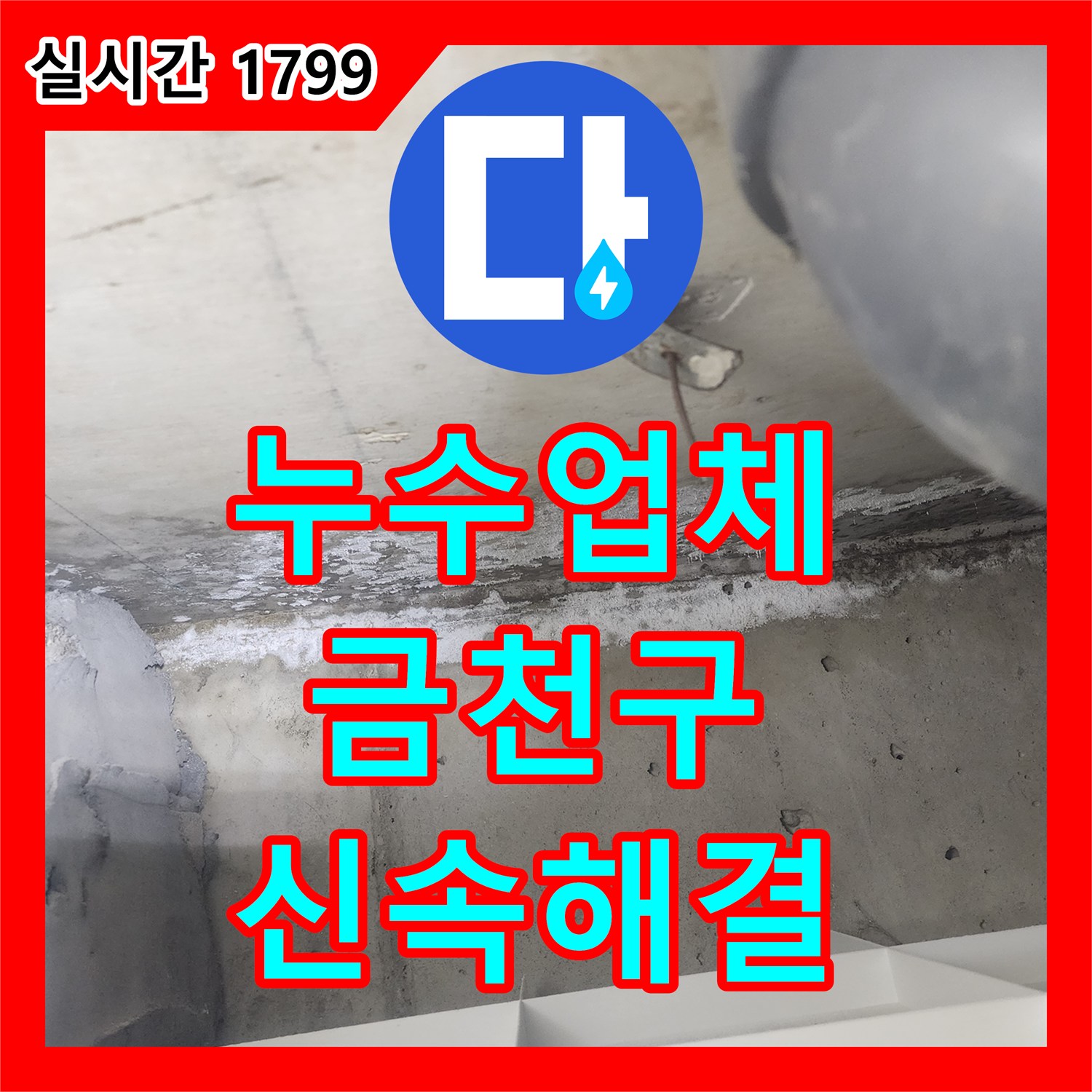 누수설비업체-아래층 화장실 천장 누수 원인 정밀 탐지 및 보수 공사 서울 금천구