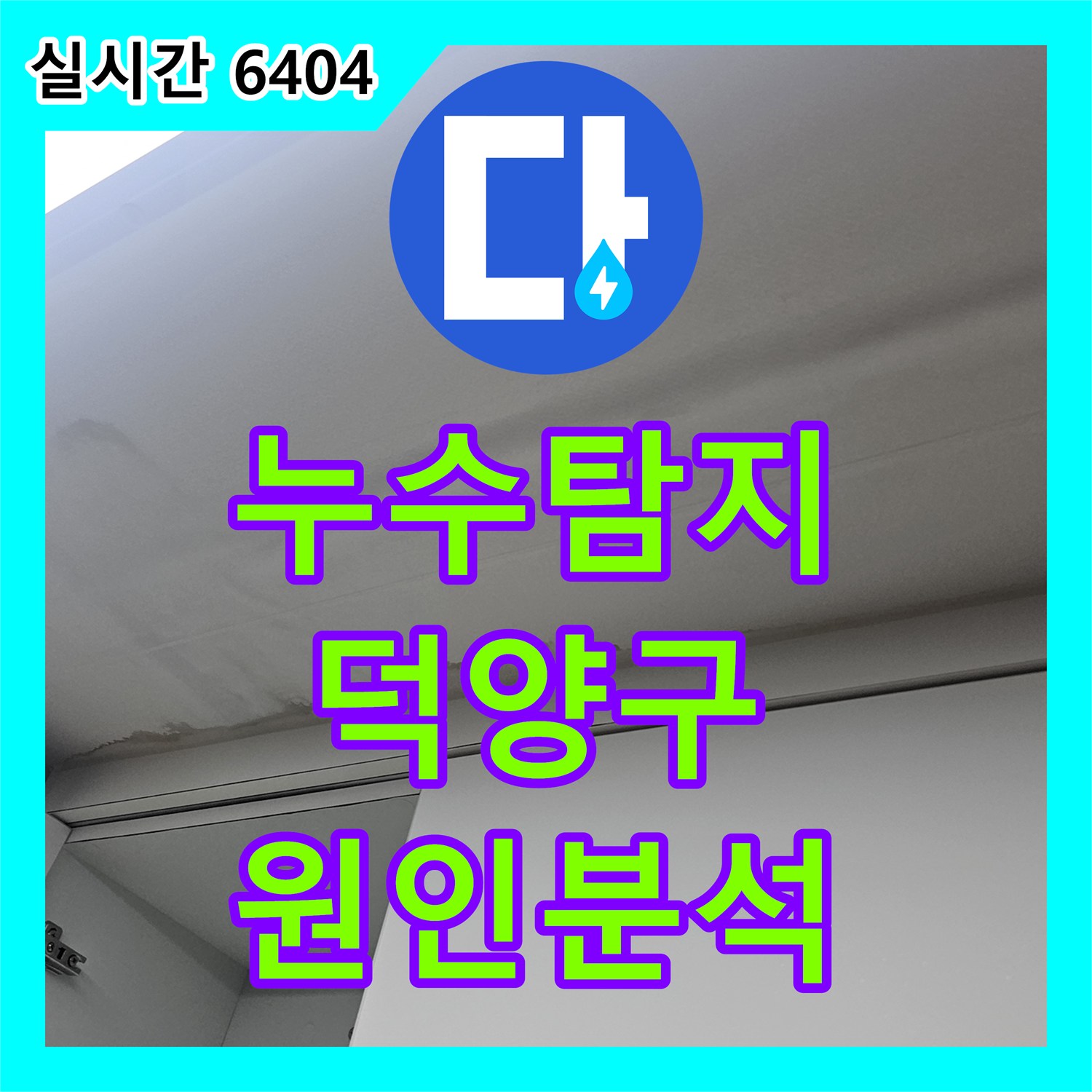 누수탐지 복층 빌라 주방 천장 변색 원인을 찾기 위해 정밀 진단을 진행한 고양시 덕양구 사례