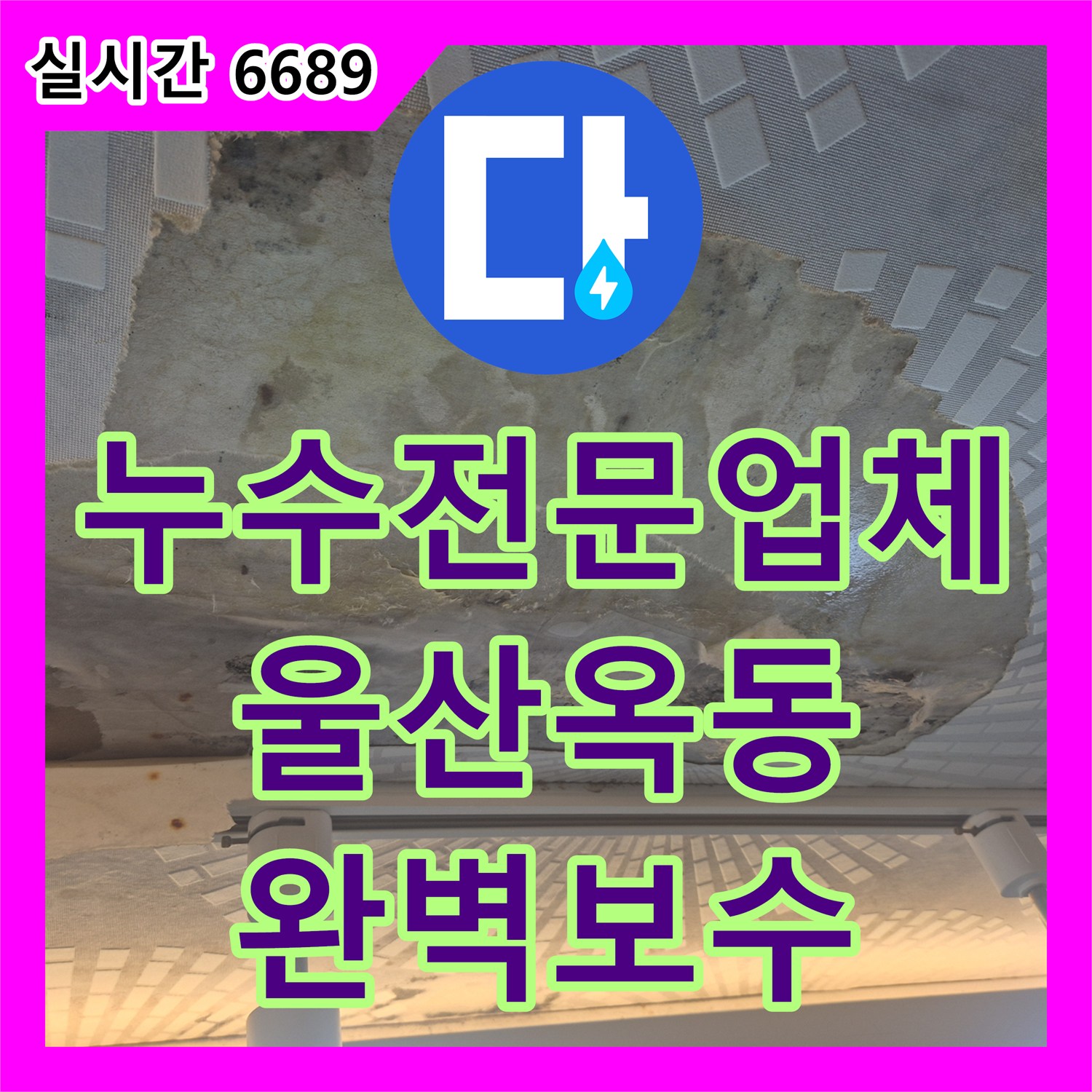 누수전문업체 타 업체가 포기한 까다로운 주방 천장 누수를 정교하게 해결한 과정 울산광역시 남구 옥동