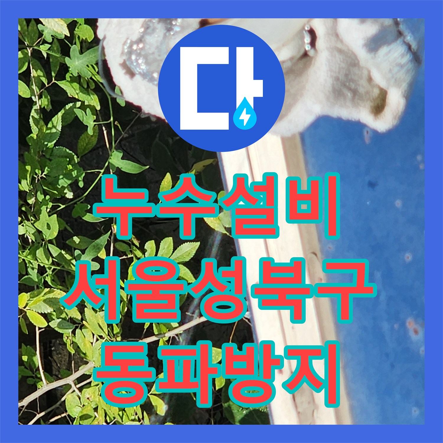 누수설비 세탁실 외부 배관 동파 지점 정밀 탐지와 보온재 재시공 서울 성북구 현장