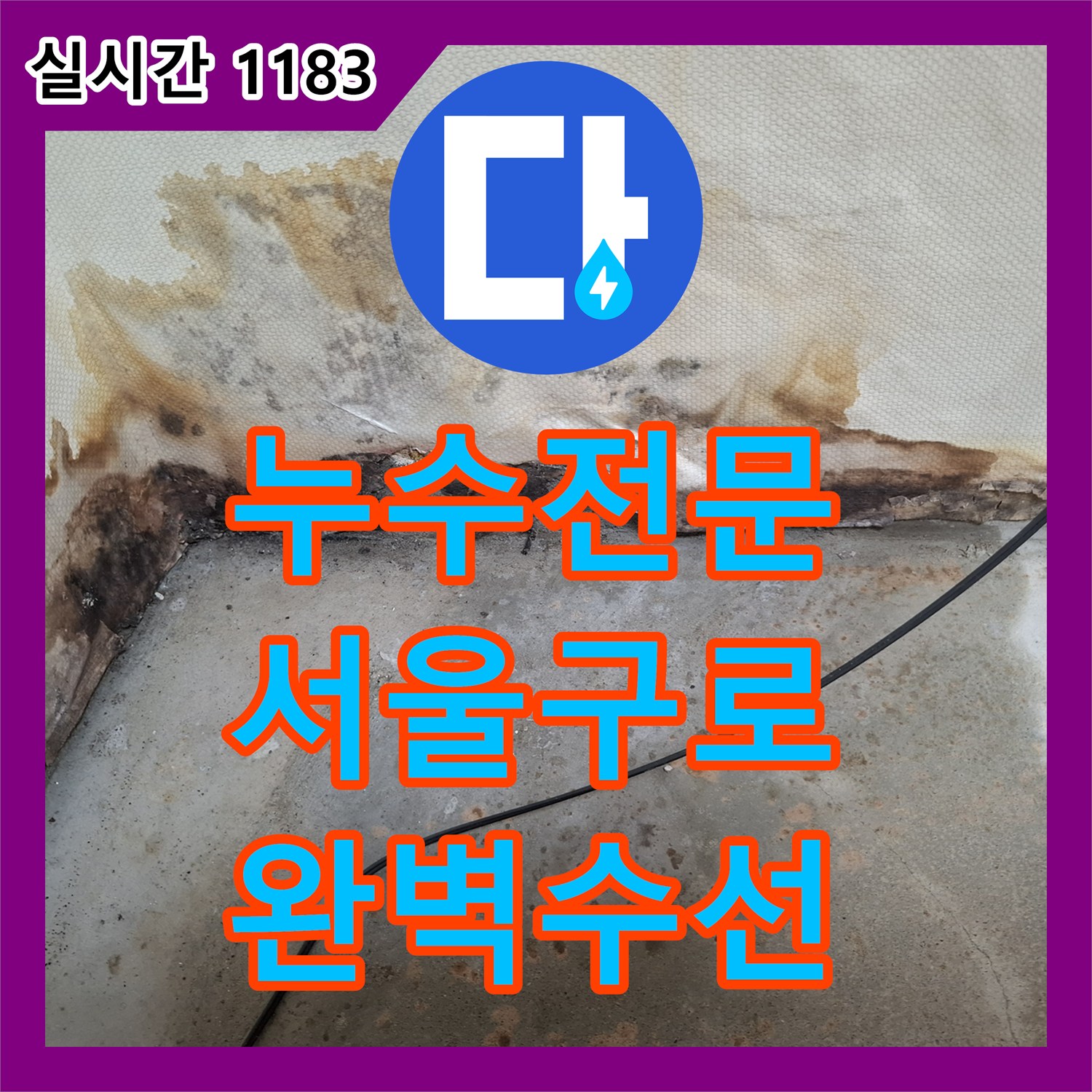 누수전문 서울 구로구 개봉동 매립 배관 결함으로 인한 천장 누수를 정밀 탐지로 해결한 사례