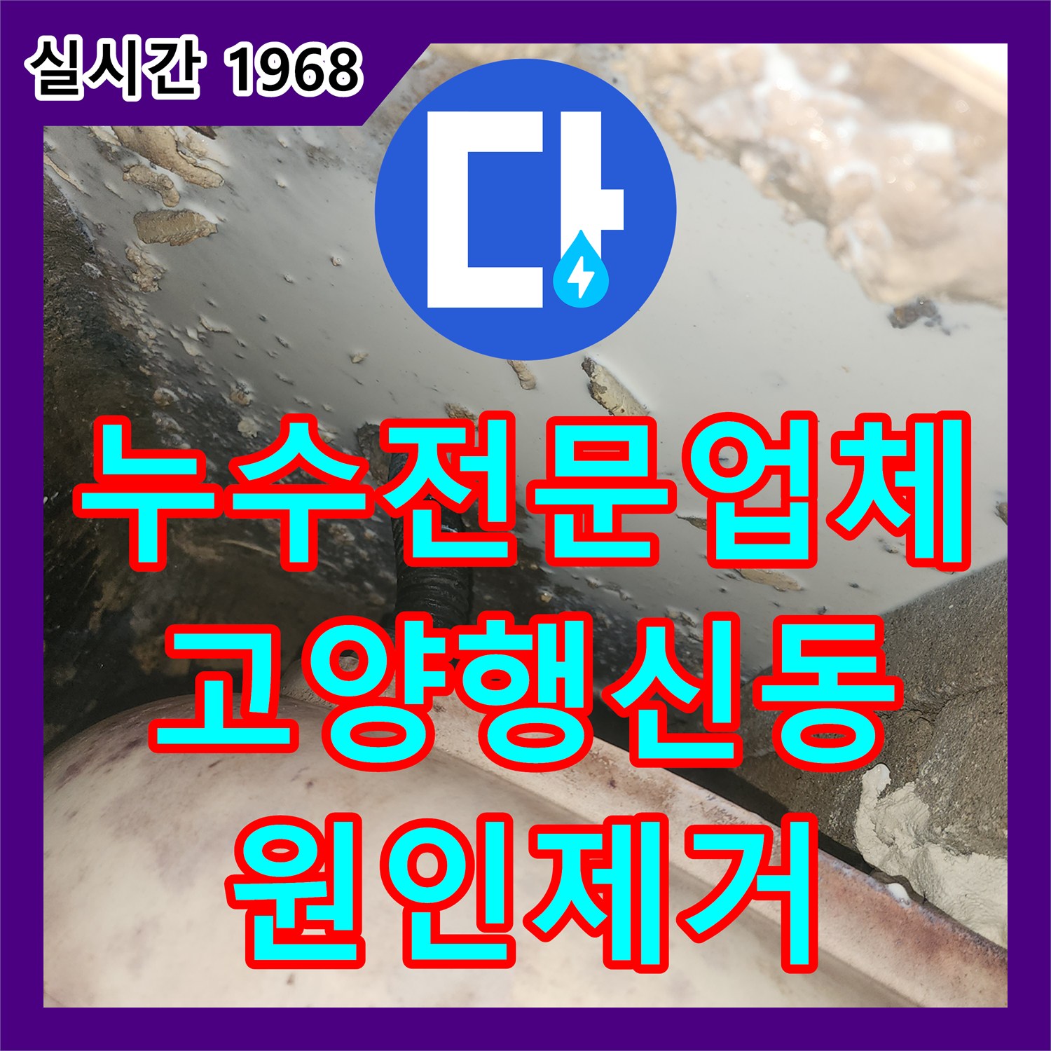 누수전문업체 욕조 주변 방수층 손상으로 인한 아래층 피해를 코팅 방수로 잡은 경기 고양시 덕양구 행신동 사례