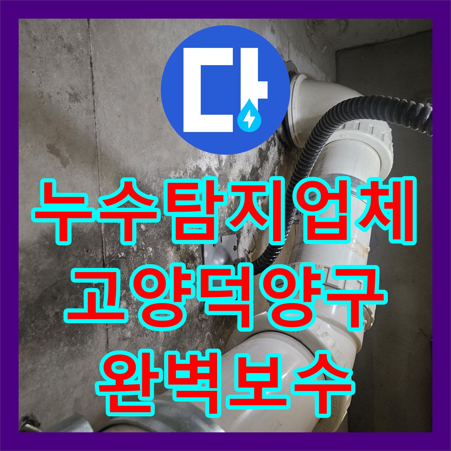 누수탐지업체 아랫집 천장 물샘의 원인이 된 노후 주름관 교체 과정 경기 고양시 덕양구