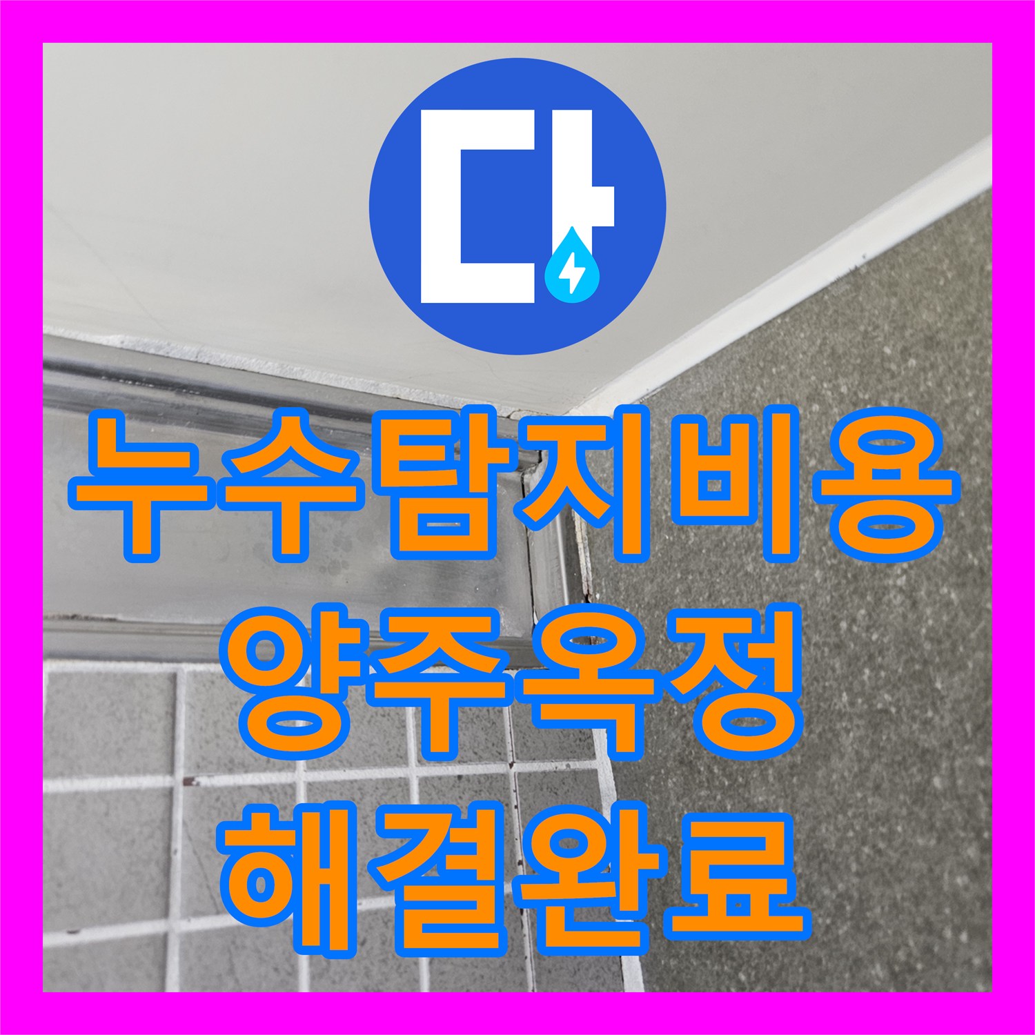 누수탐지비용 고민 없는 정밀 진단으로 안방 화장실 천장 누수를 잡은 경기 양주시 옥정동