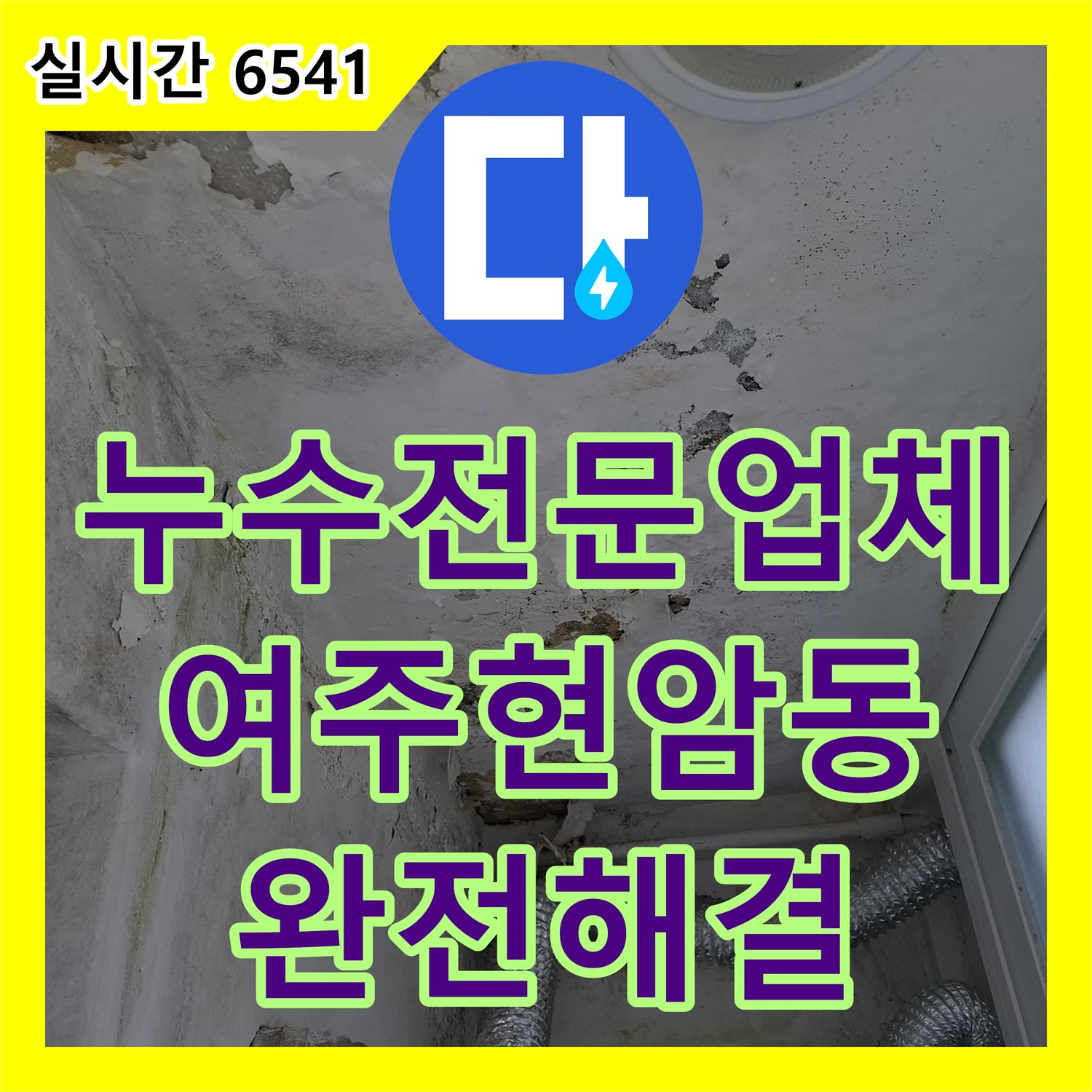 누수전문업체 주방 천장에 번진 누수 피해 원인인 매립 직수 배관을 교체하여 해결한 경기 여주시 현암동 현장